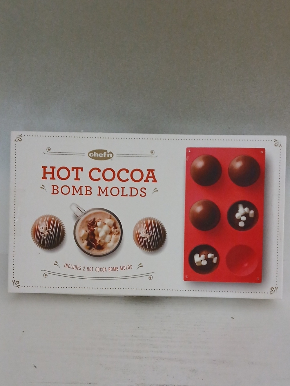 Red Silicone Hot Cocoa Bomb Molds - 6-Cavity - Picture 1 of 2